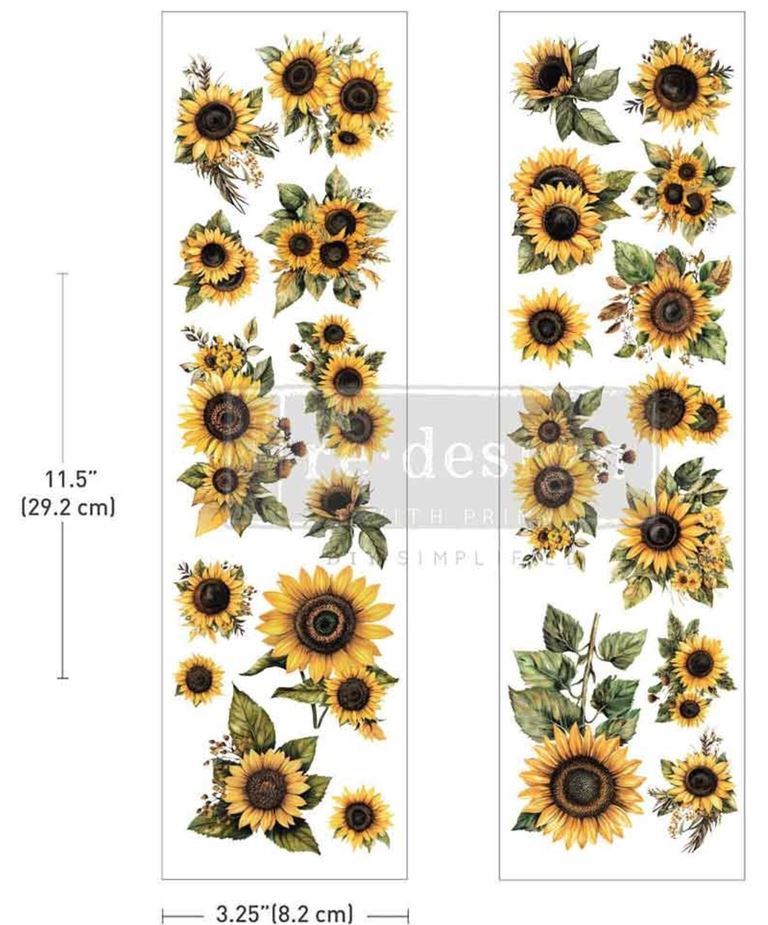Re-Design with Prima - Sun-Drenched Harvest 3,25x11,5 Inch Luxe Transfers (2pcs) (684785)