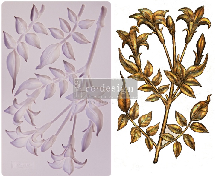 Prima Marketing Re-Design 5x8 Moulds - LILY FLOWERS