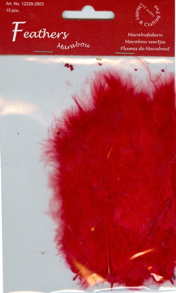 Marabou Feathers RED (2803)