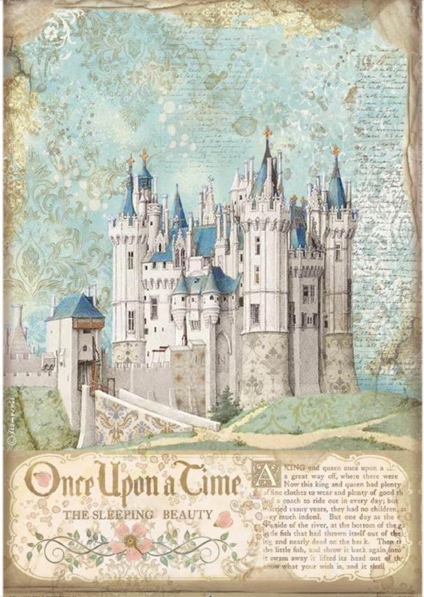 Stamperia Rice Paper A4 - Sleeping Beauty Castle  (DFSA4569 )