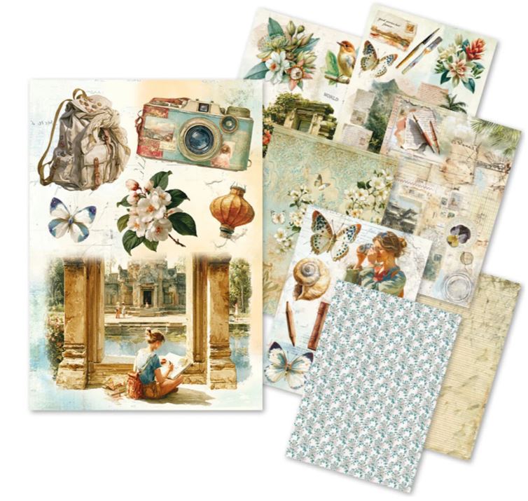 Ciao Bella Asia Diary A5 Rice Paper Mixed (8pcs) (CBRS044) 