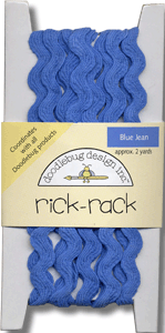 Doodlebug Design Cotton Rick Rack - Blue Jean