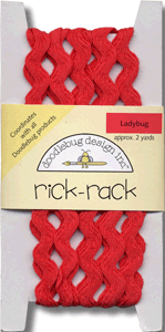 Doodlebug Design Cotton Rick Rack - Ladybug