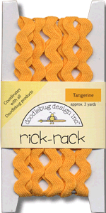 Doodlebug Design Cotton Rick Rack - Tangerine