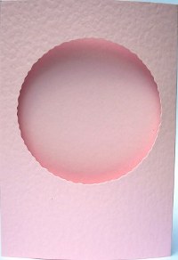 Aperture Cards -  Deckled Circle Pale Pink (5)