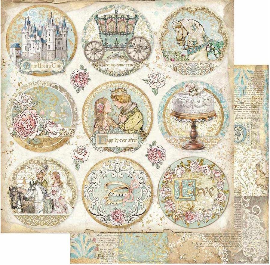 Stamperia Double-Sided Paper - Sleeping Beauty Rounds SBB796