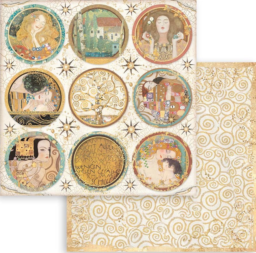 Stamperia Double-Sided Paper - Klimt Rounds (SBB836)