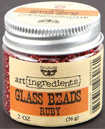 Prima Art Ingredients Glass Beads - Ruby