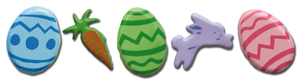 Queen & Co Shaped Brads - Easter