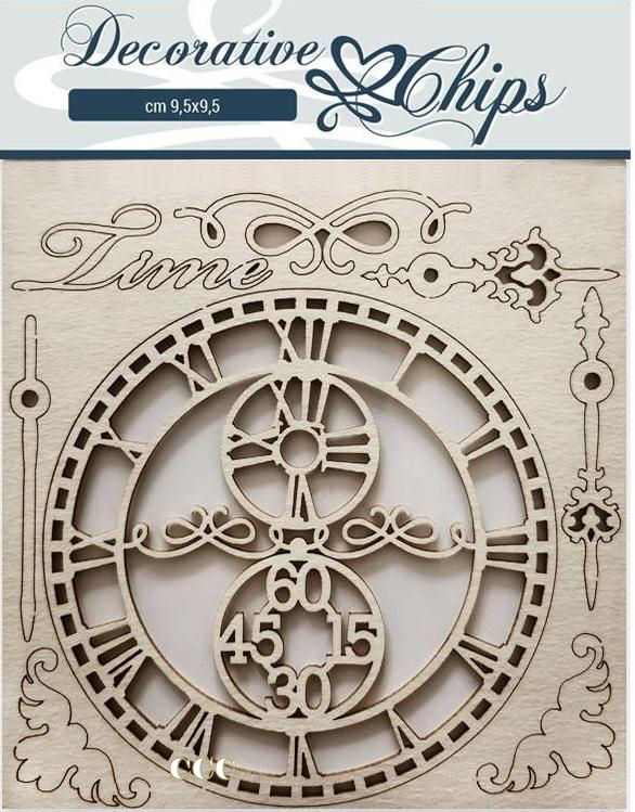 Stamperia Decorative Chips - TIME (SCB22)
