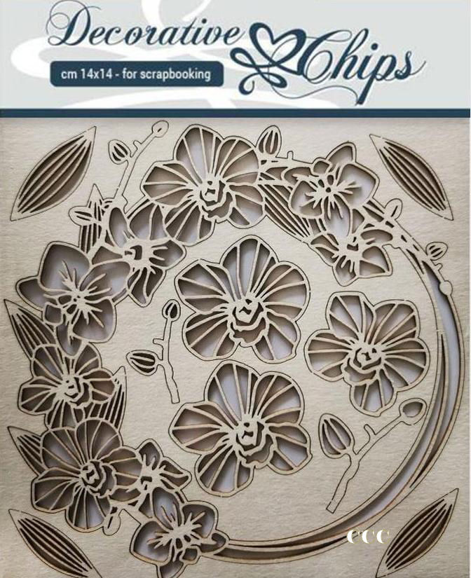 Stamperia Decorative Chips - Garland of Flowers (SCB23)
