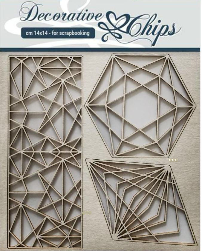 Stamperia Decorative Chips - Geometry (SCB28)