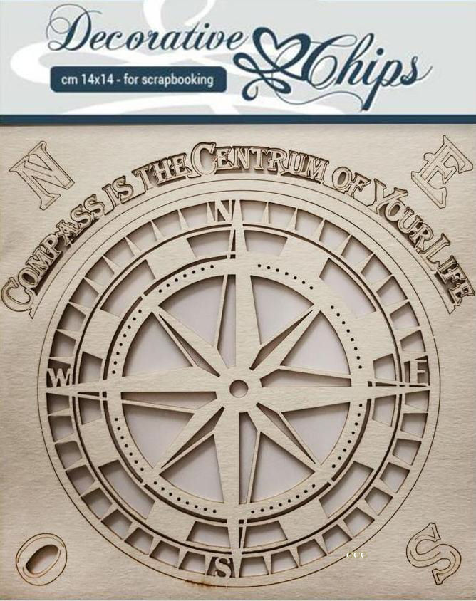 Stamperia Decorative Chips - Compass  (SCB29)