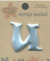 Silver Metal Alphabet - U