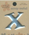 Silver Metal Alphabet - X