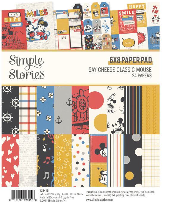 Simple Stories Say Cheese Classic Mouse - 6x8 Paper Pad 