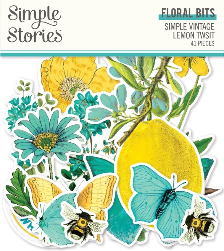 Simple Stories Simple Vintage Lemon Twist Floral Bits (15222)