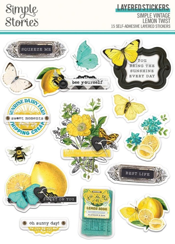 Simple Stories Simple Vintage Lemon Twist Layered Stickers (15226)