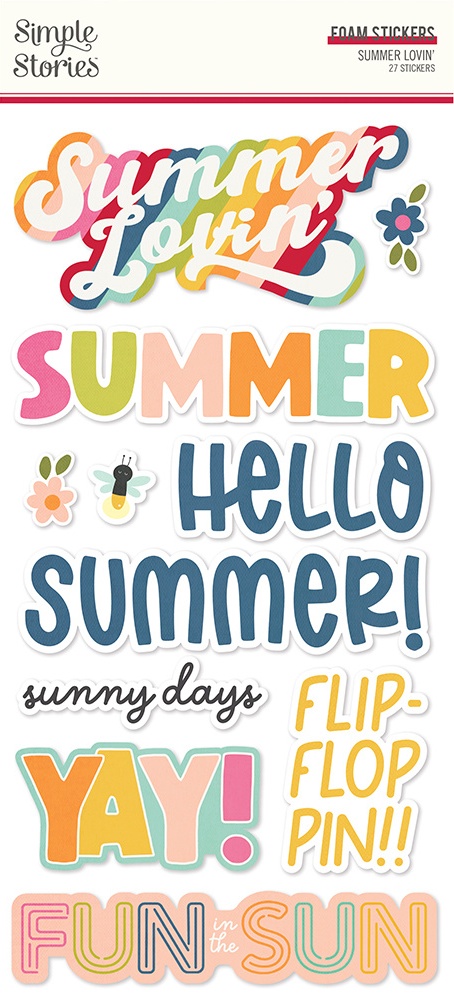 Simple Stories Summer Lovin' Foam Stickers (17321)