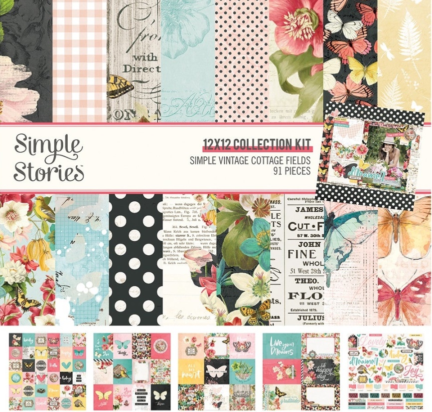 Simple Stories Simple Vintage Cottage Fields Collection Kit
