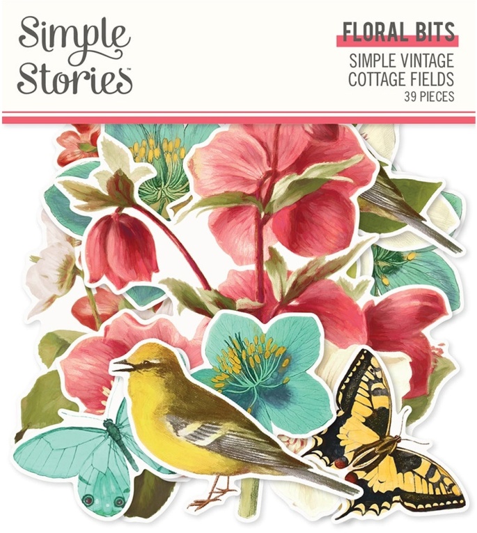 Simple Stories Simple Vintage Cottage Fields Floral Bits & Pieces (14722)