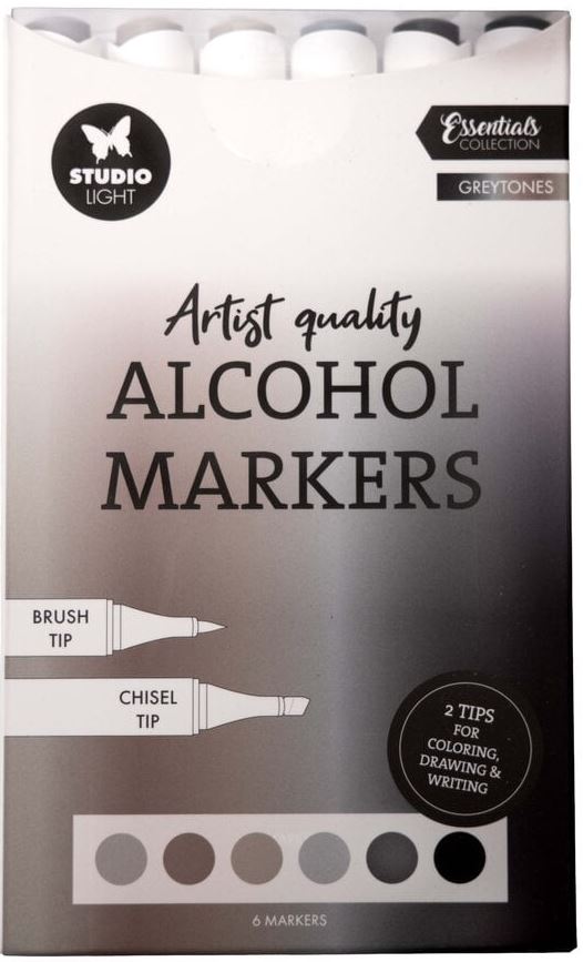 Studio Light Alcohol Markers - Alcohol Markers Greytones (SL-CO-MARK37)