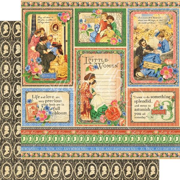 Graphic 45 Little Women Decorative Chipboard Embellishments ~ Vintage