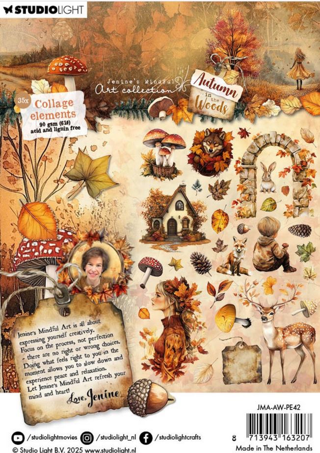  Studio Light Autumn In The Woods Collage Elements (35pcs) (JMA-AW-PE42)