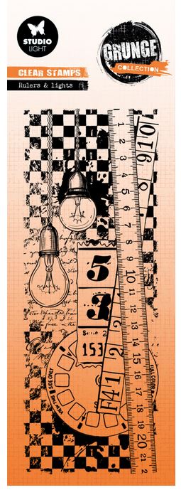 Studiolight Rulers & Lights Grunge Clear Stamp (SL-GR-STAMP822) 