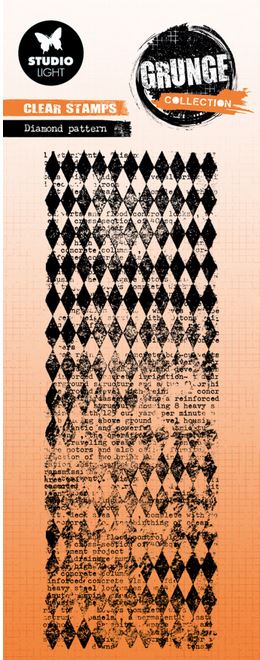 Studiolight Diamond Pattern Grunge Clear Stamp (SL-GR-STAMP825) 