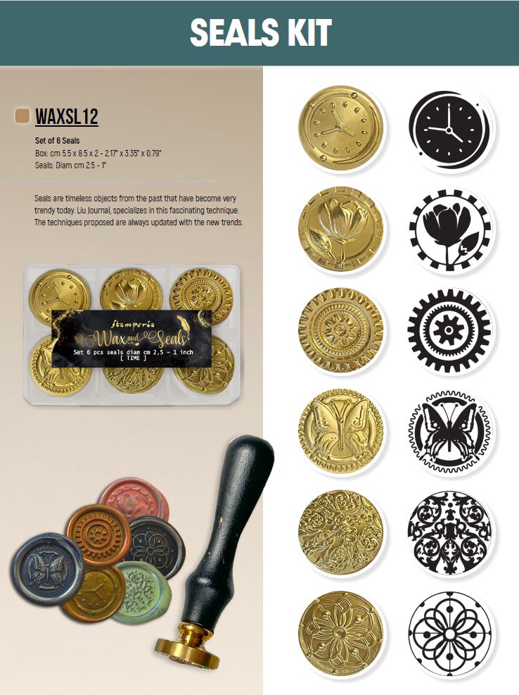 Stamperia Gardens of Time Wax and Seals (6 seals) (WAXSL12) 