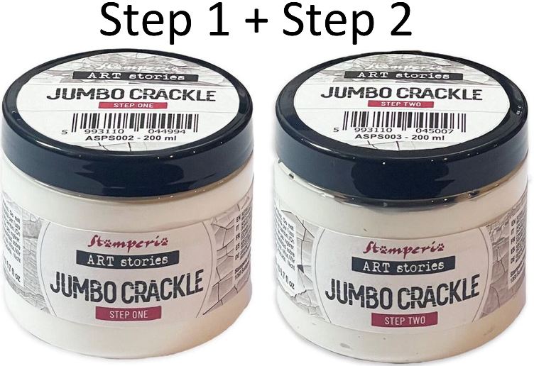 Stamperia Art Stories Texture Pastes - Jumbo Crackle Step 1 and Step 2 