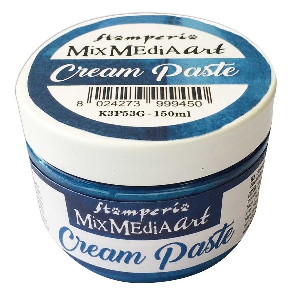Stamperia Cream Paste Metallic Blue (150ml) (K3P53G)