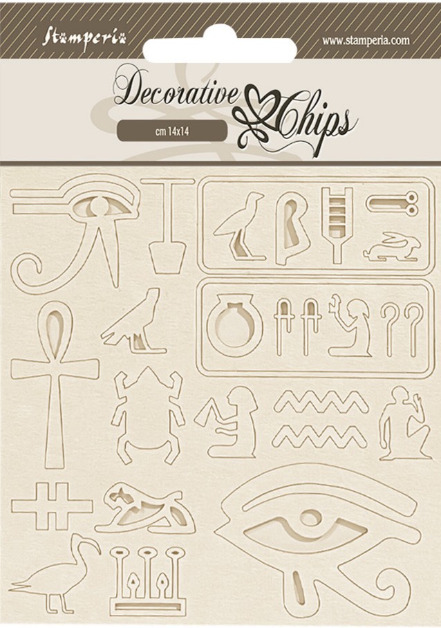 Stamperia Fortune Decorative Chips - Egypt (SCB218)