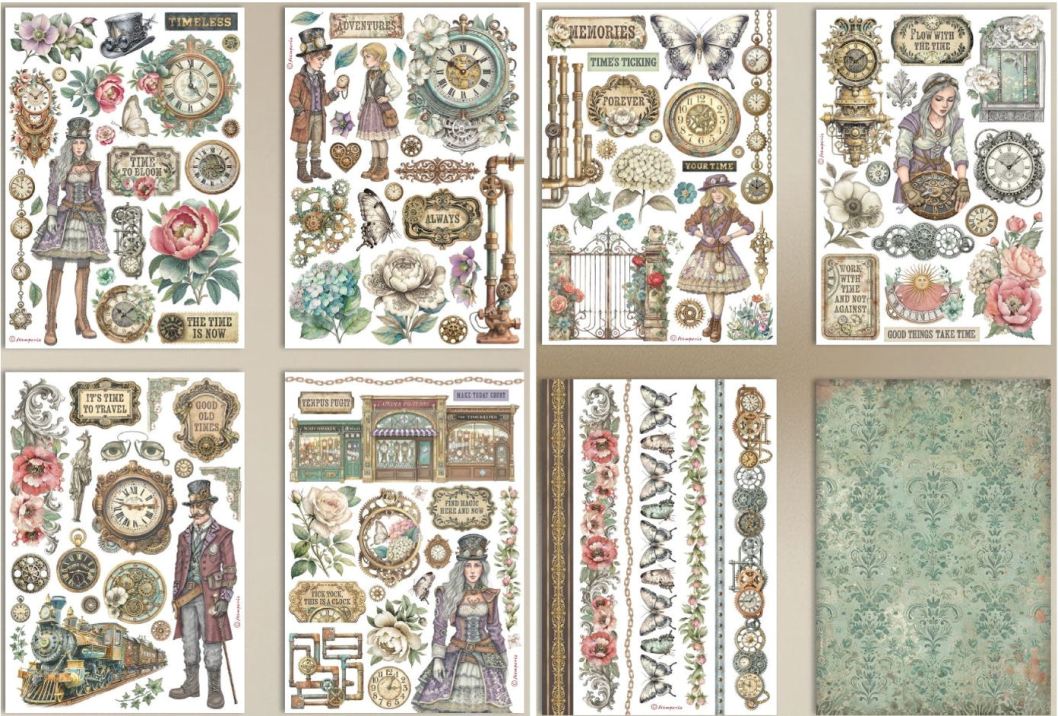 Stamperia Gardens of Time A5 Washi Pad (8pcs) 