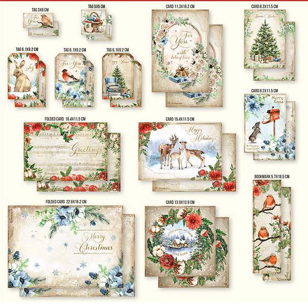 Stamperia Cards Collection - Home For The Holidays