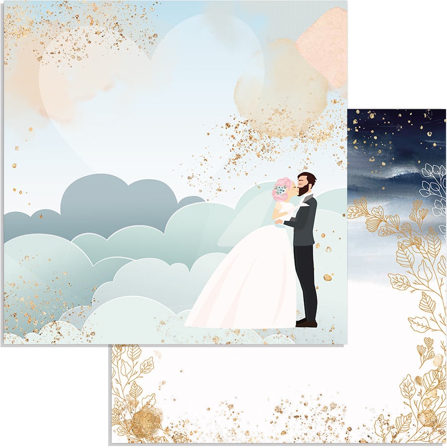 Stamperia Double-Sided Paper - LOVE STORY CLOUDS (SBB724)