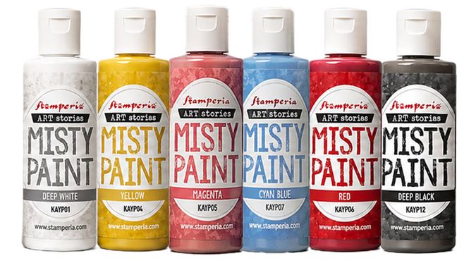 Stamperia Art Stories Selection Misty Colours PRIMARY 60ml (6pcs) (KAYPX01)