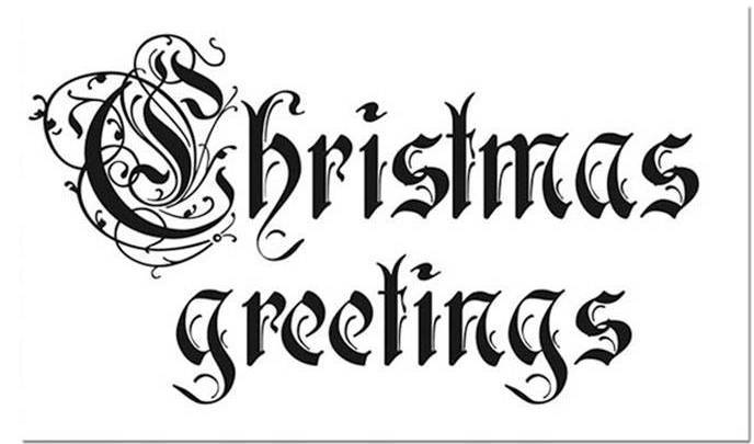Stamperia Natural Rubber Stamp Christmas Greetings (WTKCC31)