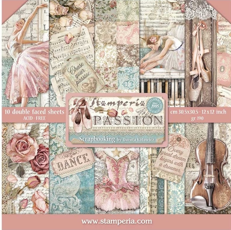 Stamperia 12x12 Paper Packs - Passion