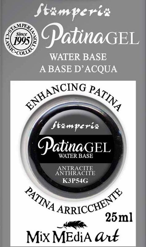 Stamperia Patina Gel Water Based 25ml Anthracite (K3P54G)