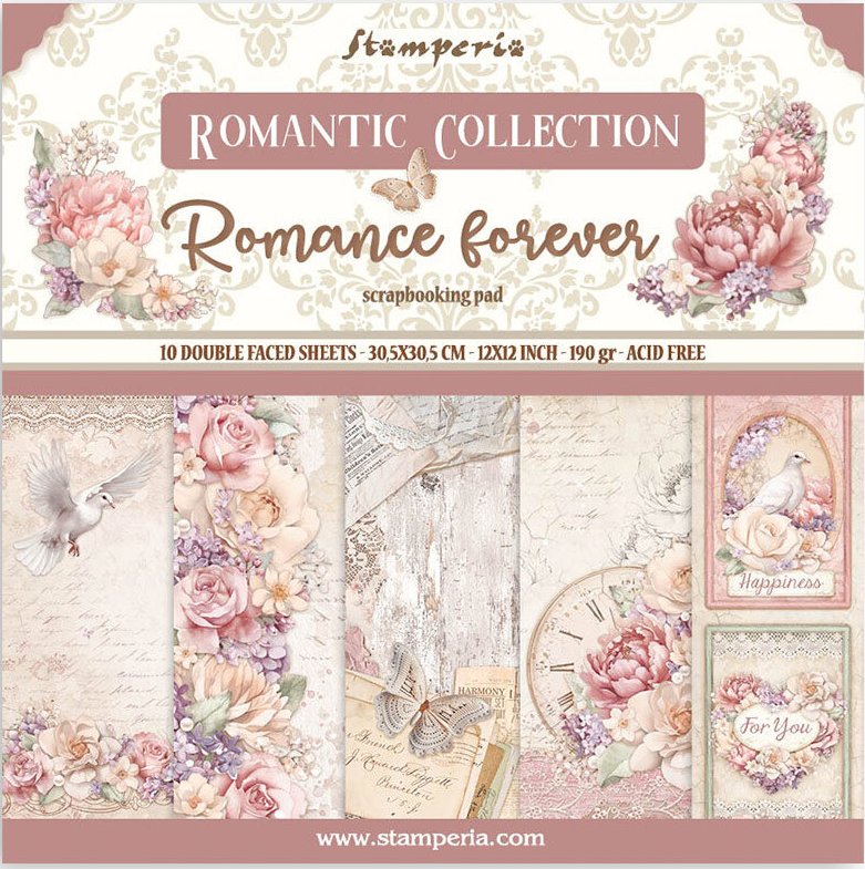 Stamperia Romance Forever 12x12 Paper Pack