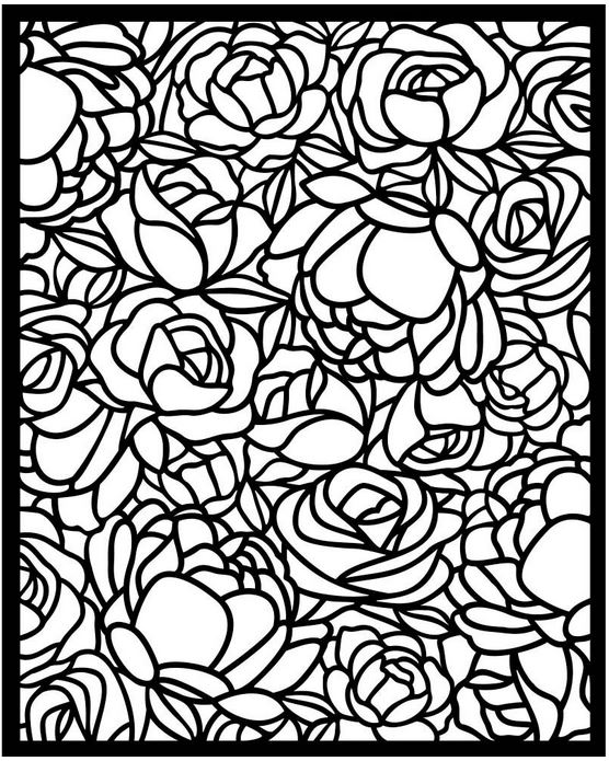 Stamperia Romance Forever Thick Stencil 20x25cm - ROSE PATTERN (KSTD152)