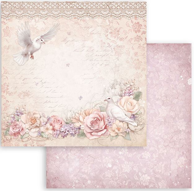 Stamperia Romance Forever Double-Sided Paper - DOVE (SBB971)