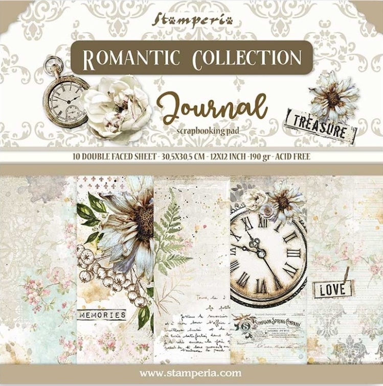 Stamperia 12x12 Paper Packs - Romantic Journal