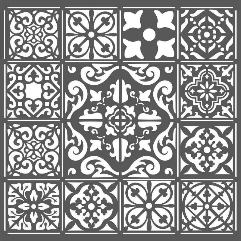 Stamperia Thick Stencil - Azulejos Tiles #1 ((KSTDLQ25)