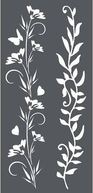 Stamperia Thick Stencil - Borders Flowers & Leaves (KSTDL25)