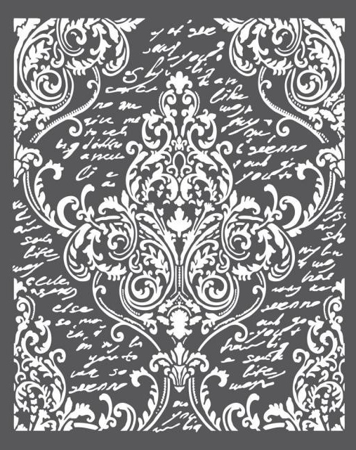 Stamperia Thick Stencil Decoration with Writings (KSTD047)