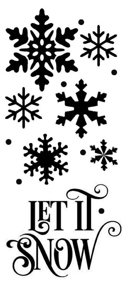 Stamperia Thick Stencil - Let it Snow (DL06)