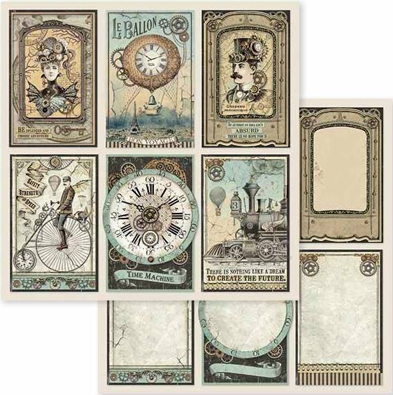 Stamperia Double-Sided Paper - Voyages Fantastiques Cards